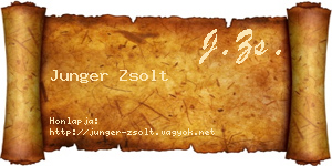 Junger Zsolt névjegykártya